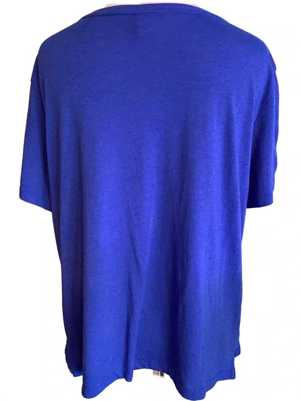 Nike Cropped Big Logo Retro Tee Cobalt Blue Mesh Graphic Oversized S